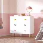 Okak Commodes modernes à tiroirs avec un design coloré, commode en bois pour bébé, commode pour chambre à coucher, chambre d'enfant