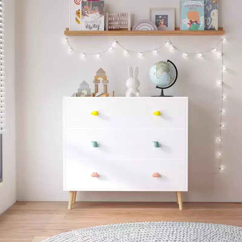 Okak Commodes modernes à tiroirs avec un design coloré, commode en bois pour bébé, commode pour chambre à coucher, chambre d'enfant
