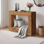 Table console de ferme 47 po - Table basse rustique avec étagères ouvertes pour salon/entrée/chambre à coucher