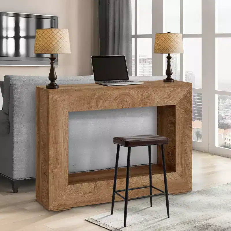 Table console de ferme 47 po - Table basse rustique avec étagères ouvertes pour salon/entrée/chambre à coucher