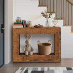 Table console de ferme 47 po - Table basse rustique avec étagères ouvertes pour salon/entrée/chambre à coucher