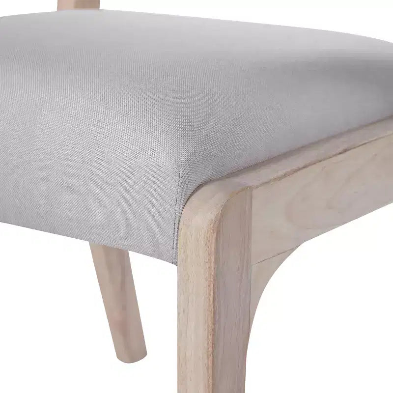 Lot de 2 chaises de salle à manger, chaises d'appoint modernes de style campagnard avec dossier en rotin et pieds en bois d'hévéa