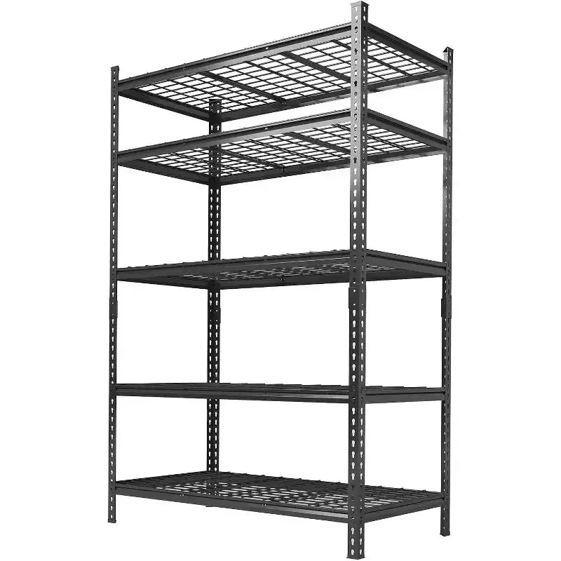 Étagères de garage robustes à 5 niveaux, unités de rangement industrielles en métal avec étagères réglables, pour garage, cuisine, cellier, entrepôt