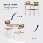 Ensemble table et chaises de salle à manger pour 2, table et chaises compactes 3 pièces, assise ergonomique confortable, idéal pour petits espaces, cuisines, appartements