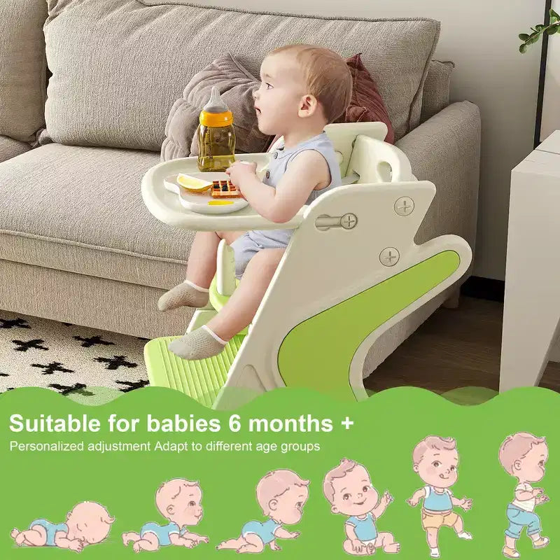 Chaise haute multifonctionnelle pour tout-petits avec ceinture de sécurité et tablette amovible