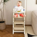 Chaise haute multifonctionnelle pour tout-petits avec ceinture de sécurité et tablette amovible