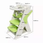 Chaise haute multifonctionnelle pour tout-petits avec ceinture de sécurité et tablette amovible