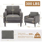 Fauteuil d'appoint du milieu du siècle, Chaises de salon modernes et confortables, Fauteuil rembourré, Fauteuil individuel confortable, pour Chambre à coucher ou Salon