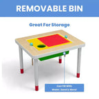 Table sensorielle pour enfants avec instruments de musique et surface de jeu double face
