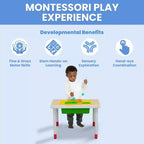Table sensorielle pour enfants avec instruments de musique et surface de jeu double face