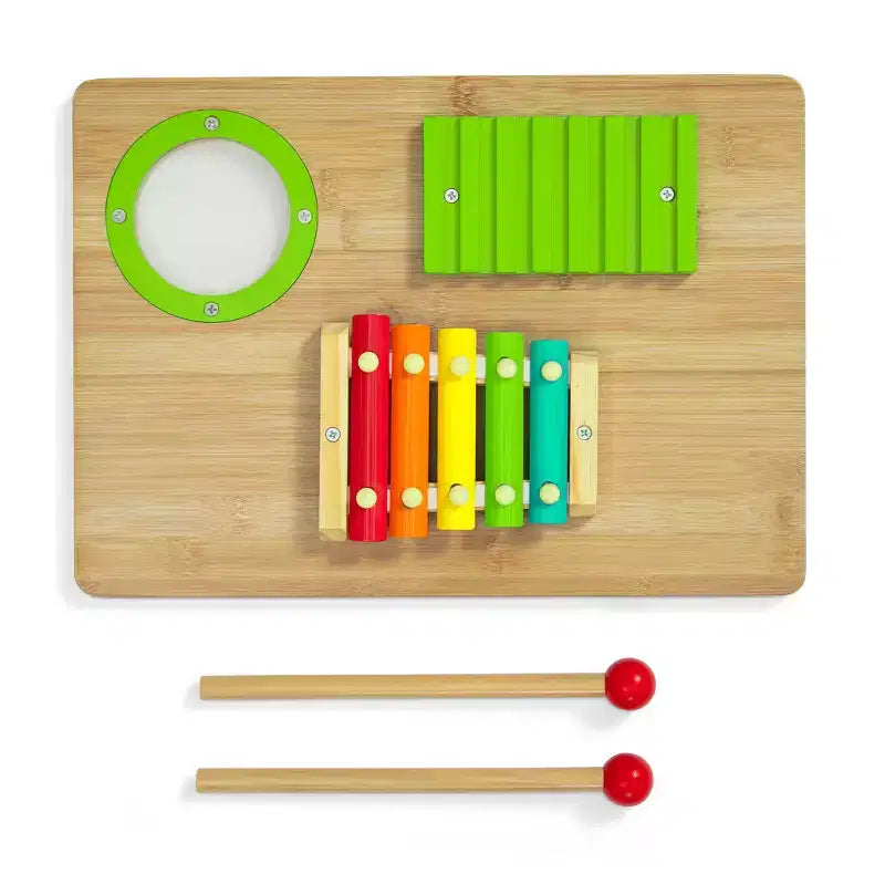 Table sensorielle pour enfants avec instruments de musique et surface de jeu double face