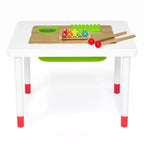 Table sensorielle pour enfants avec instruments de musique et surface de jeu double face