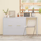 Lit escamotable double avec bureau et commode – Comprend un coussin pliable